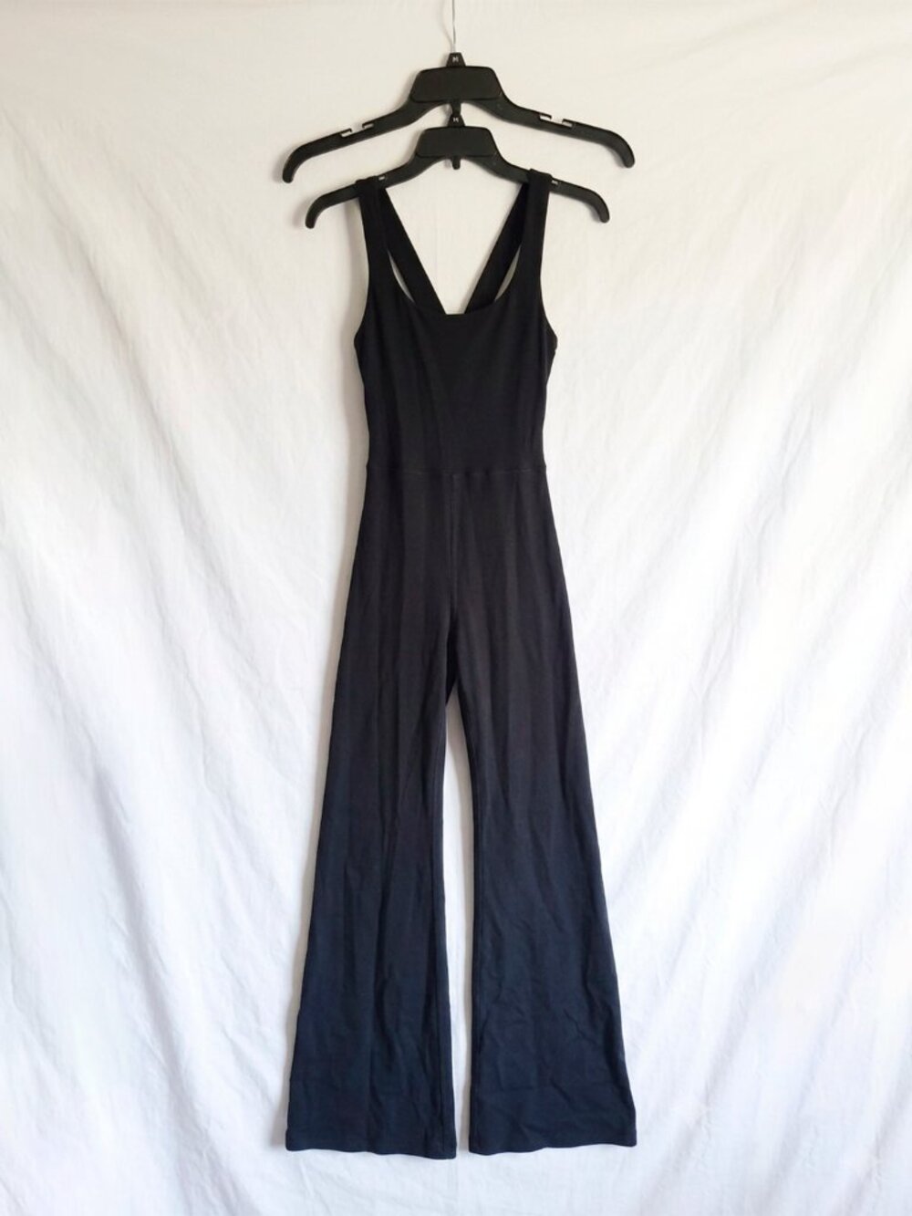 Black Sleeveless Flare Leg Jumpsuit